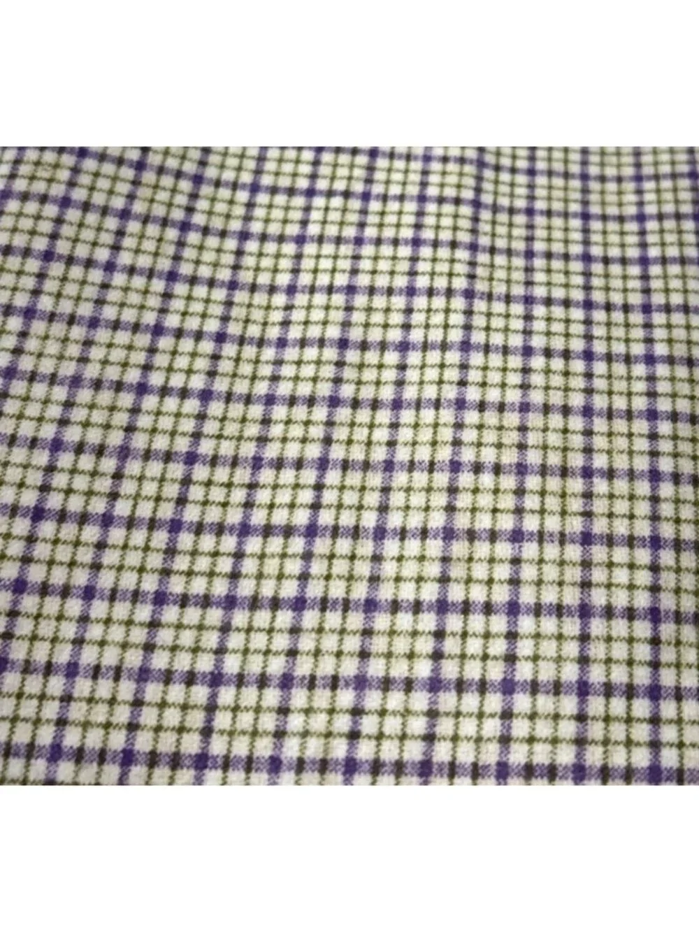 Purple & Green Plaid Flannel Fabric 1/2 yard x 46